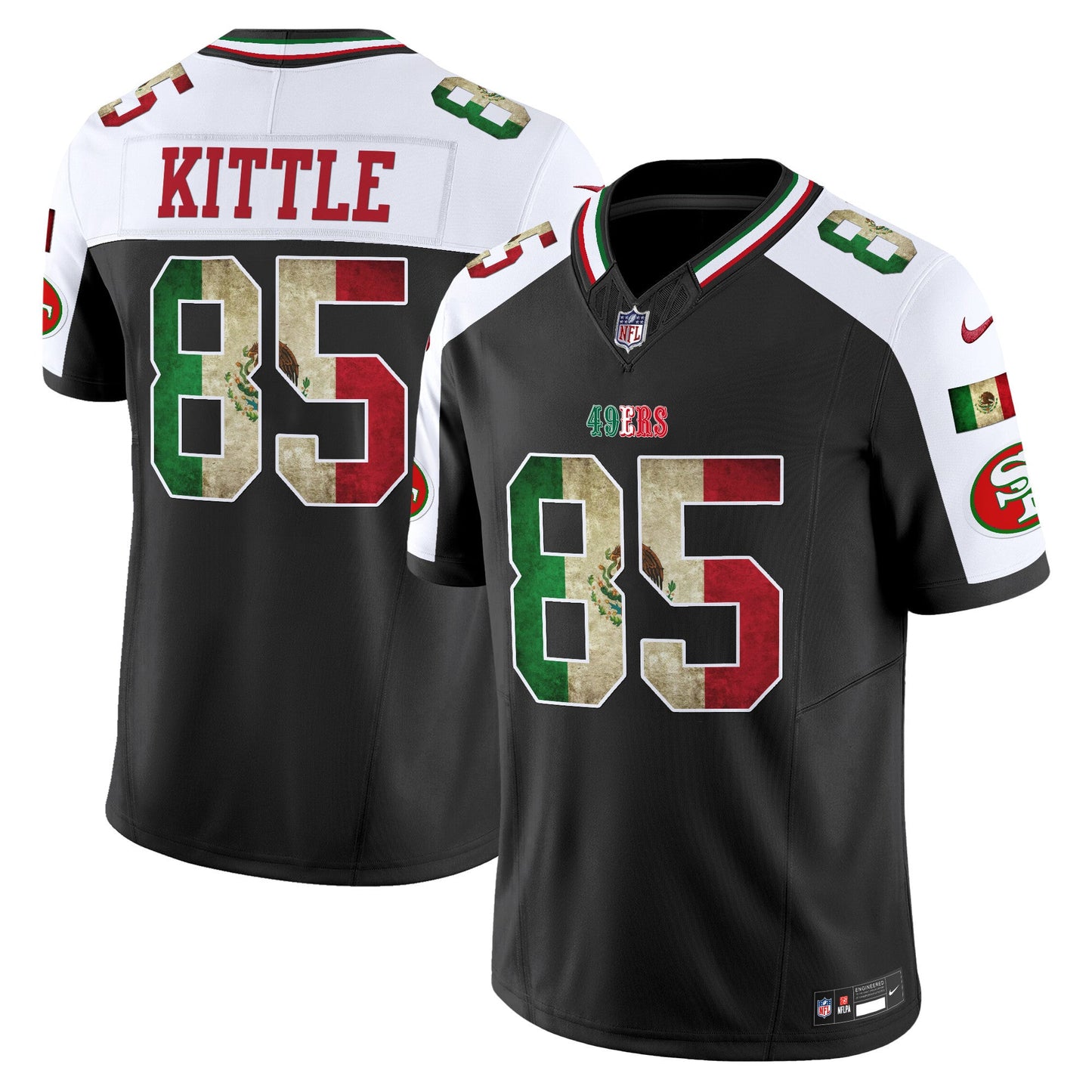 Men's 49ers Mexico Vapor Limited Jersey V4 - All Stitched