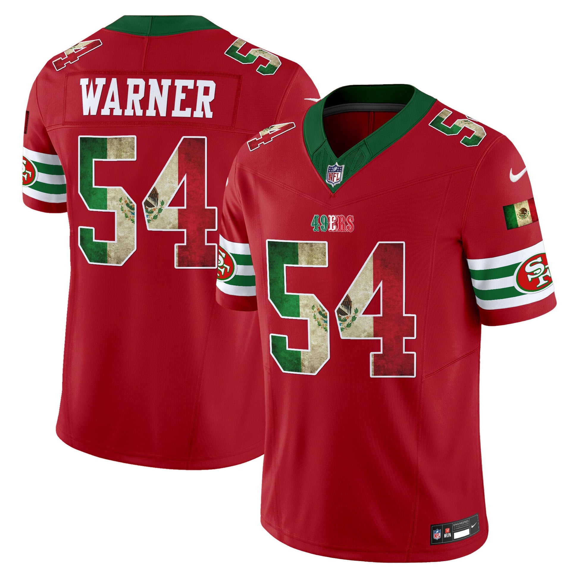 Men's 49ers Mexico Vapor Limited Jersey V4 - All Stitched