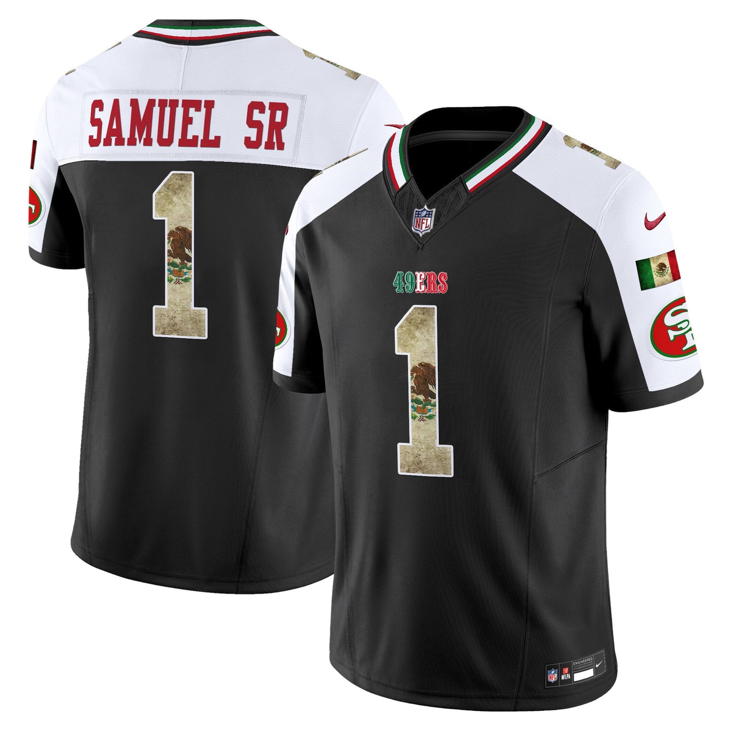 Men's 49ers Mexico Vapor Limited Jersey V4 - All Stitched