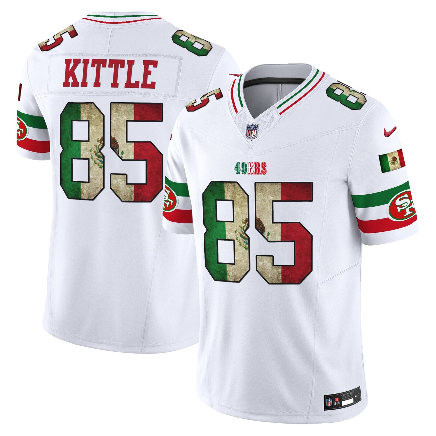 Men's 49ers Mexico Vapor Limited Jersey V4 - All Stitched