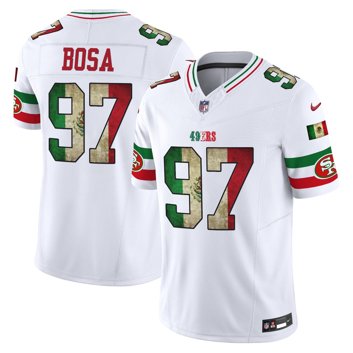 Men's 49ers Mexico Vapor Limited Jersey V4 - All Stitched