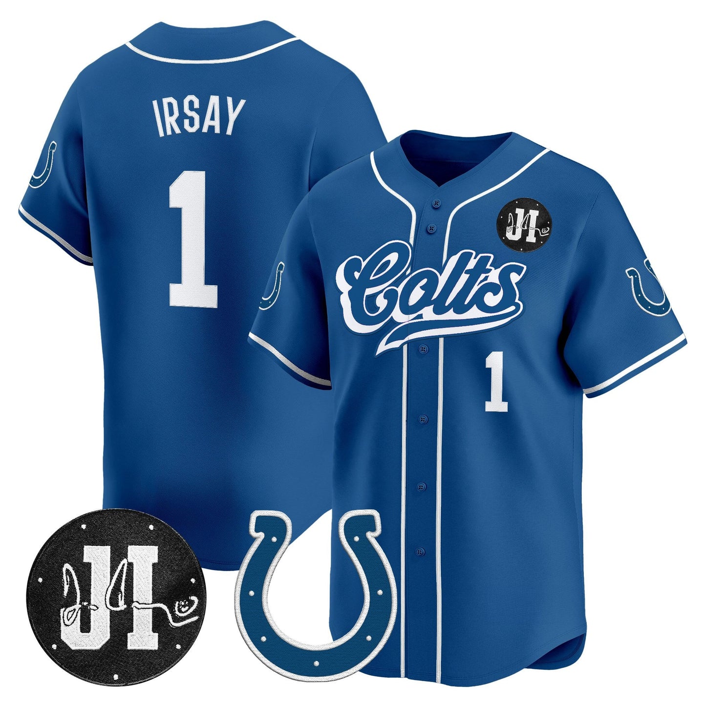 Men's Indianapolis Colts 2025 Jim Irsay Patch Vapor Baseball Jersey - All Stitched