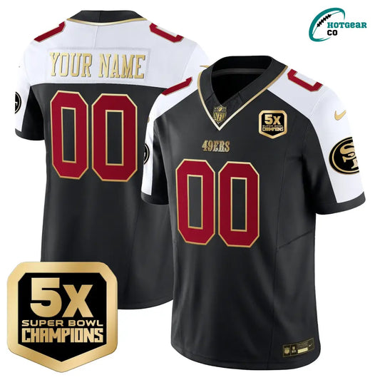 49ers 5x Super Bowl Champions Vapor Limited Custom Jersey - All Stitched