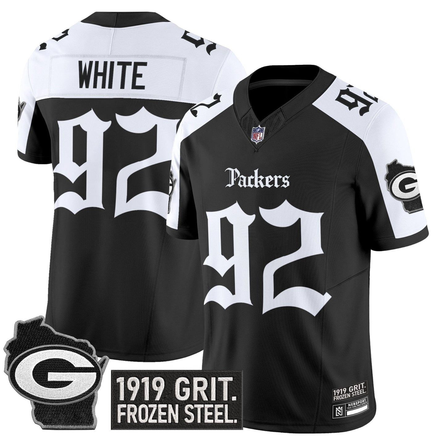 Men's Green Bay Packers 'Gothic Frozen Tundra Edition' Vapor Limited Jersey - All Stitched