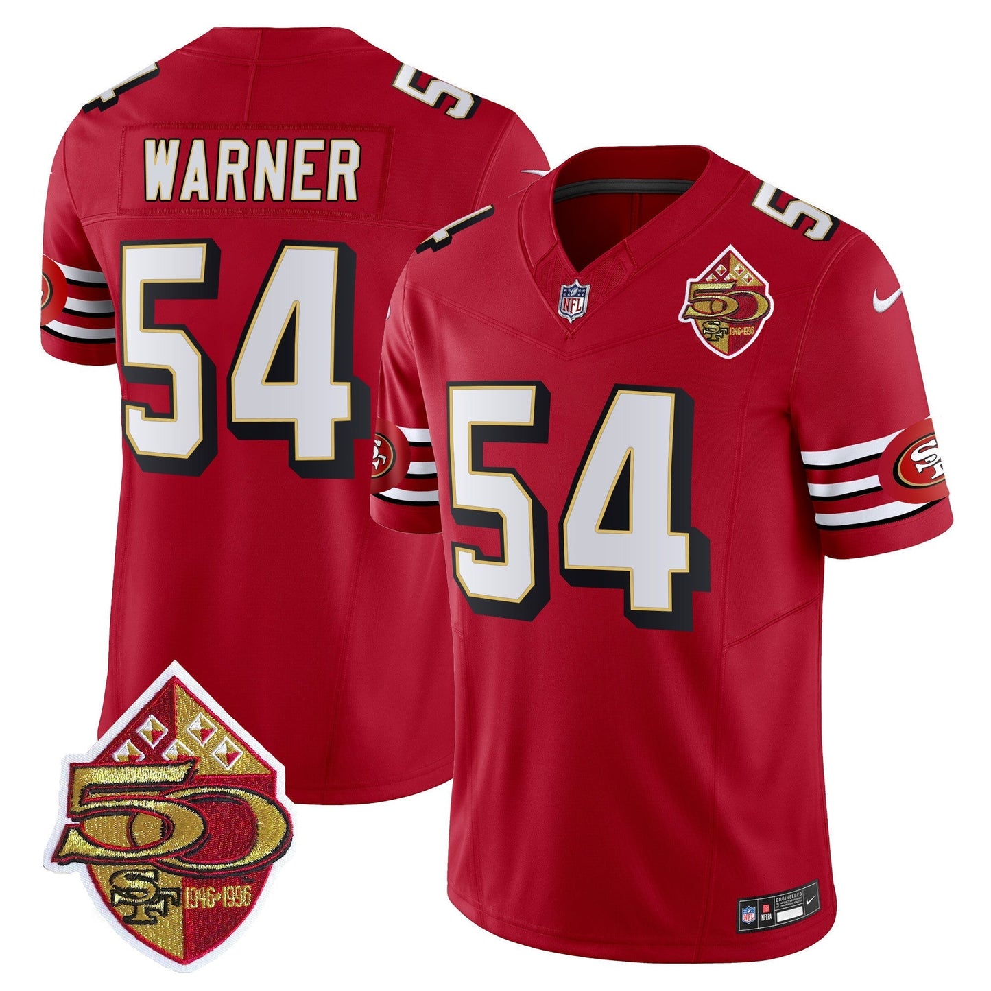 Men's 49ers 1996 Throwback Vapor Limited Jersey - All Stitched