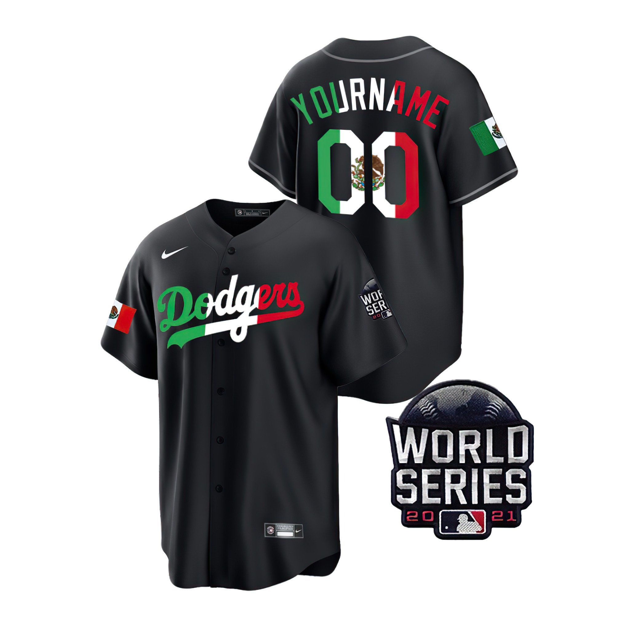 Custom Dodgers Mexican Heritage Night Jersey – All Stitched